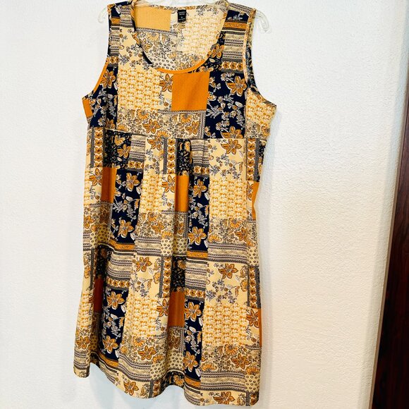 NWOT Emery Rose Sleeveless Dress Floral MultiColor Knee Length Fit & Flare Sz XL - Picture 4 of 8